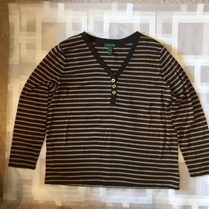 Ralph Lauren women’s top long sleeve size 2X.